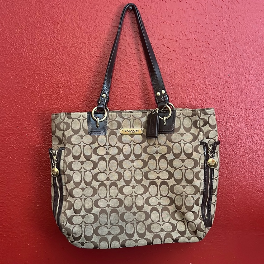 Coach Classic Monogram Tote Bag!